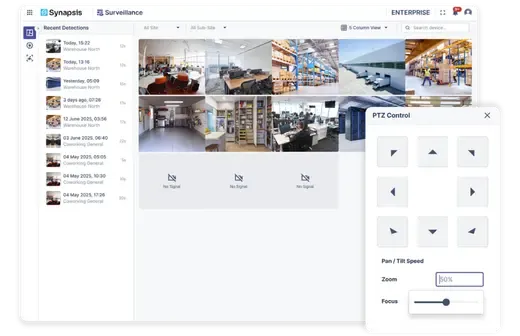 Synapsis Surveillance Enterprise CCTV with PTZ Control
